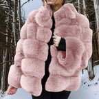 Manteau d'hiver femme doublé, quatre coloris, du S au 5XL, rose