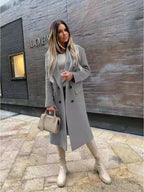 Manteau femme d'hiver boutonné, style rétro, quatre coloris
