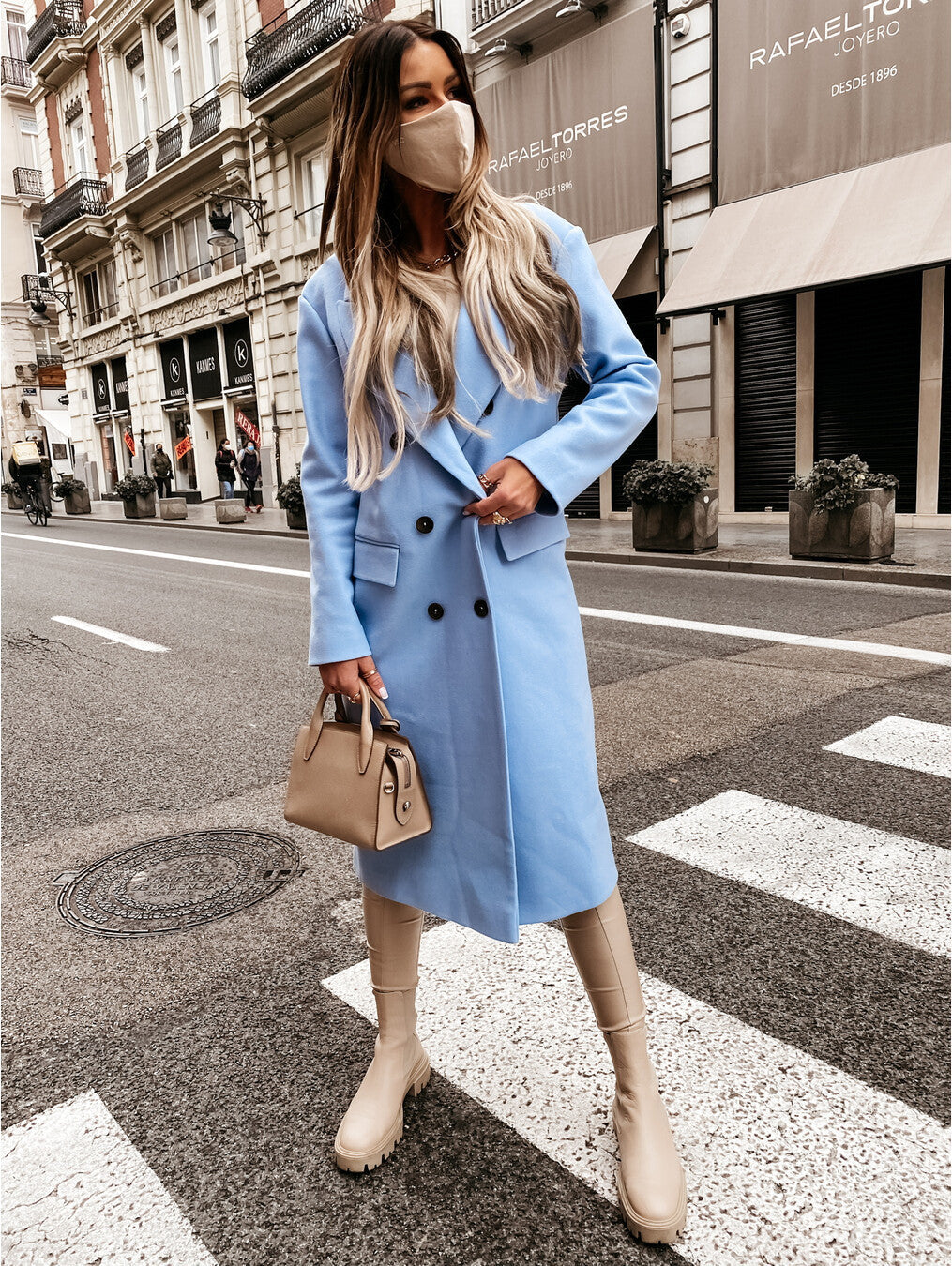 Manteau femme d'hiver boutonné, style rétro, quatre coloris