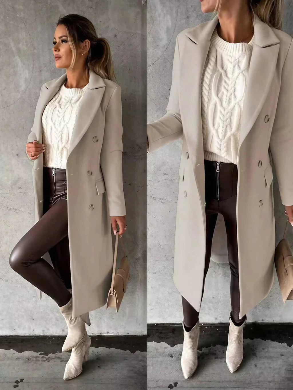 Manteau d'hiver femme, abricot, noir ou blanc, du S au 2XL, blanc