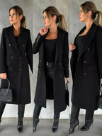 Manteau d'hiver femme, abricot, noir ou blanc, du S au 2XL, noir