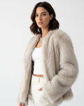 Manteau d'hiver femme coupe ample, quatre coloris, du XS au 3XL, beige
