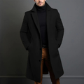 Manteau homme d'hiver coupe droite, quatre coloris, du XS au 4XL, noir