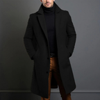 Manteau homme d'hiver coupe droite, quatre coloris, du XS au 4XL, noir