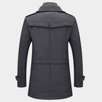 Manteau homme deux pièces à doublure thermique, col montant