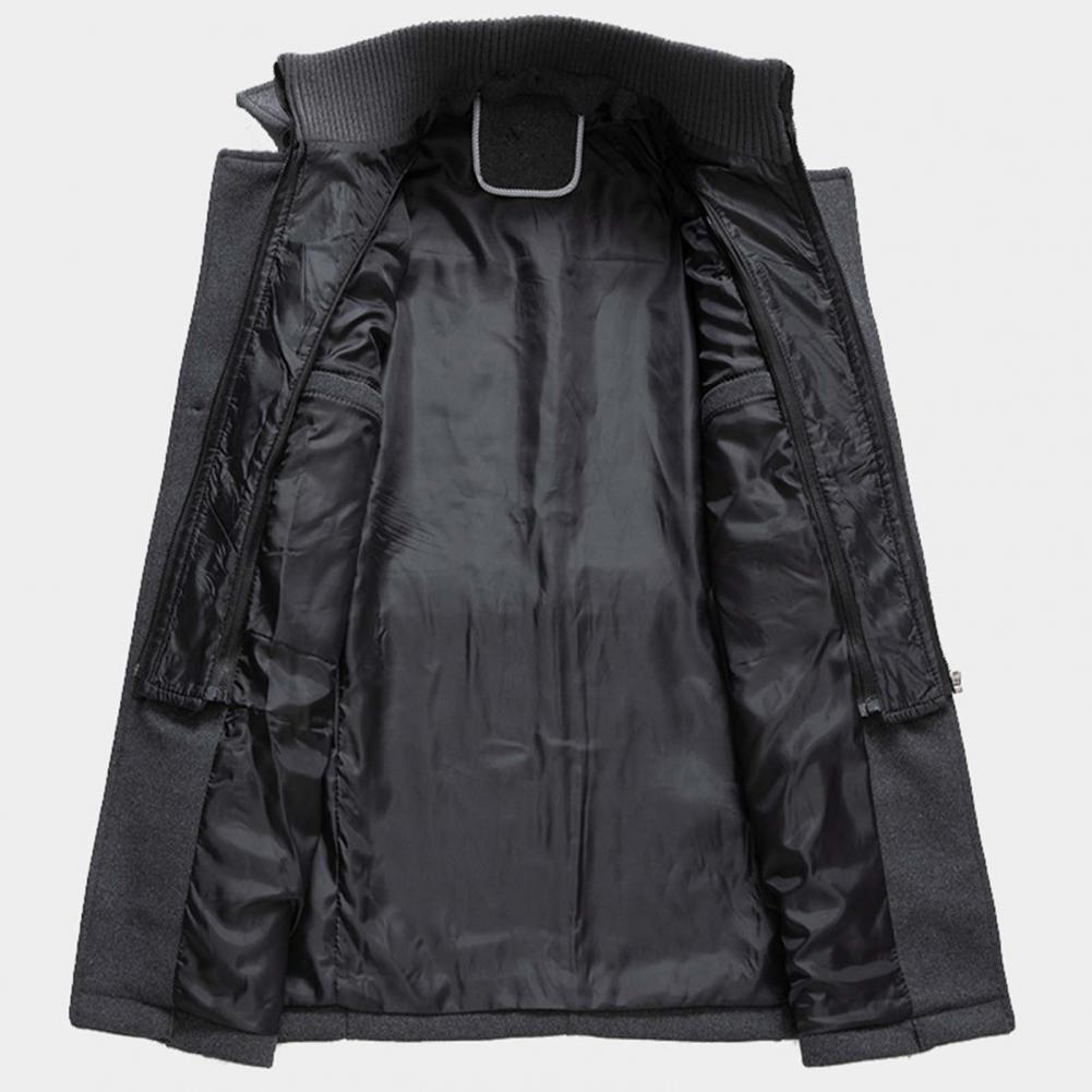 Manteau homme deux pièces à doublure thermique, col montant