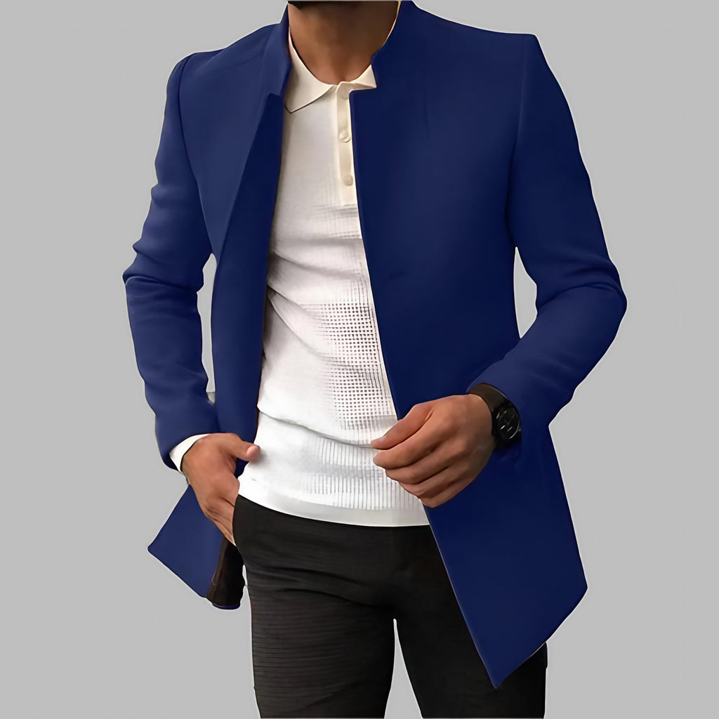 Manteau homme coupe ajustée, cinq coloris, du XS au 4XL, bleu 02