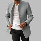 Manteau homme coupe ajustée, cinq coloris, du XS au 4XL, gris