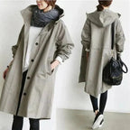 Imperméable femme à grande capuche, coupe ample, huit coloris