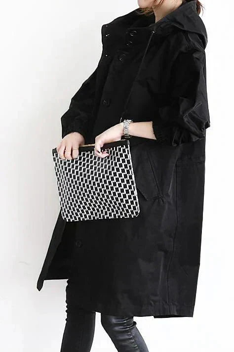 Imperméable femme à grande capuche, coupe ample, huit coloris