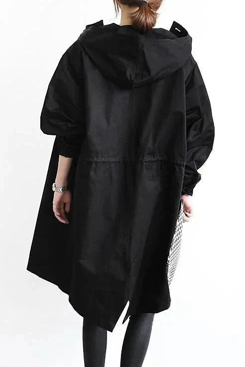 Imperméable femme à grande capuche, coupe ample, huit coloris