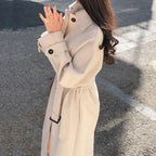 Trench-coat femme ceinturé, beige ou camel, du S au 2XL