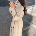 Trench-coat femme ceinturé, beige ou camel, du S au 2XL, beige