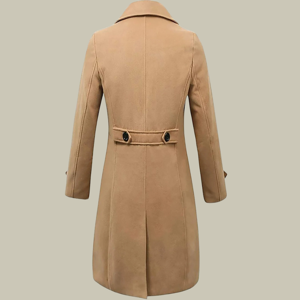 Manteau long homme, coupe habillée, noir, gris ou kaki