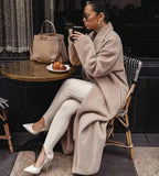 Manteau long femme d'hiver à poches, du S au 3XL, quatre coloris