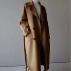 Manteau long femme d'hiver, beige, noir ou marron, marron