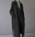Manteau long femme d'hiver, beige, noir ou marron, noir