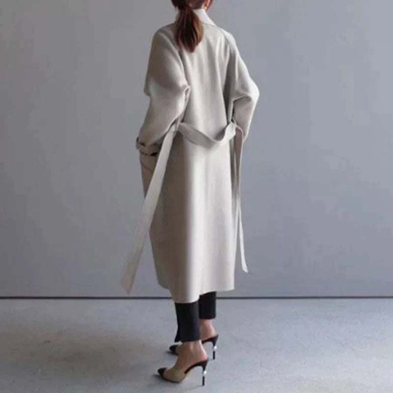 Manteau long femme d'hiver, beige, noir ou marron