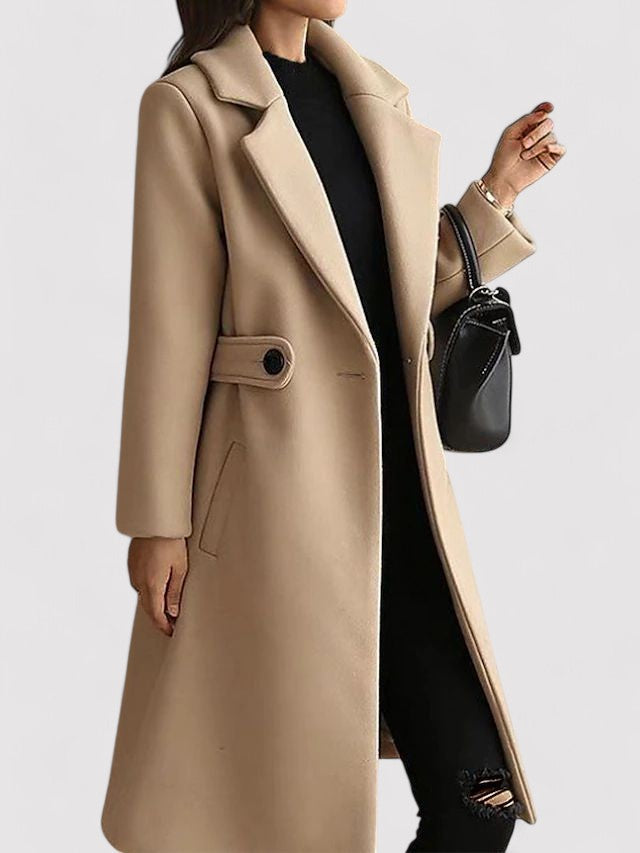 Manteau long femme d'hiver avec ceinture à boucle, du M au 4XL