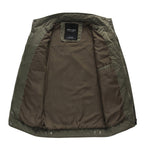Veste mi-longue homme style militaire, poches, du M au 3XL