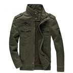 Veste mi-longue homme style militaire, poches, du M au 3XL, vert armée