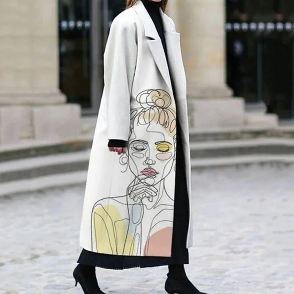 Manteau oversize femme coupe ample, unis ou à motifs, du S au L, crème