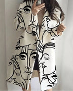 Manteau oversize femme coupe ample, unis ou à motifs, du S au L, blanc