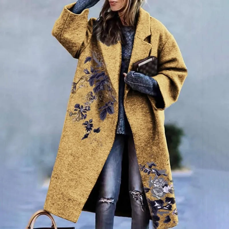 Manteau oversize femme coupe ample, unis ou à motifs, du S au L, jaune clair