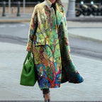 Manteau oversize femme coupe ample, unis ou à motifs, du S au L, vert pierre