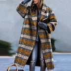 Manteau oversize femme coupe ample, unis ou à motifs, du S au L, beige