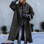 Manteau oversize femme coupe ample, unis ou à motifs, du S au L, noir