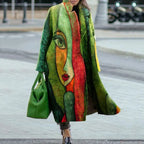 Manteau oversize femme coupe ample, unis ou à motifs, du S au L, vert clair