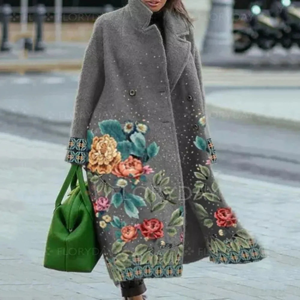 Manteau oversize femme coupe ample, unis ou à motifs, du S au L, gris clair