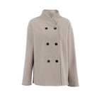 Manteau oversize femme boutonné, marron ou gris