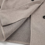 Manteau oversize femme boutonné, marron ou gris
