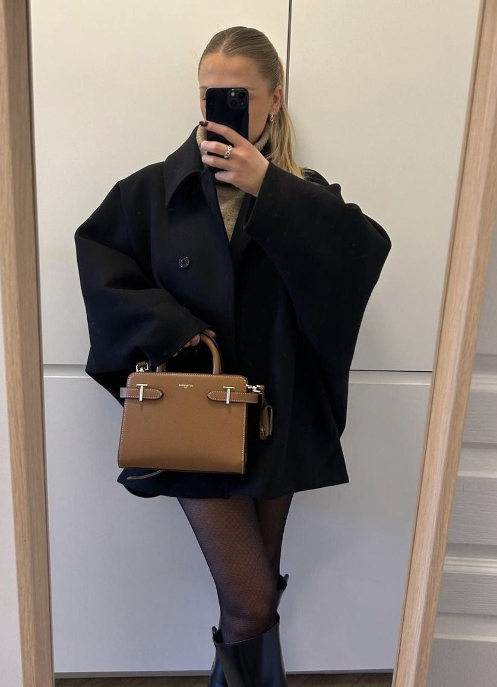 Manteau oversize femme boutonné, doublure contrastée, du XS au L