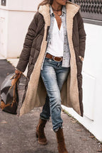 Manteau réversible femme, deux faces à porter, du XS au 3XL, marron