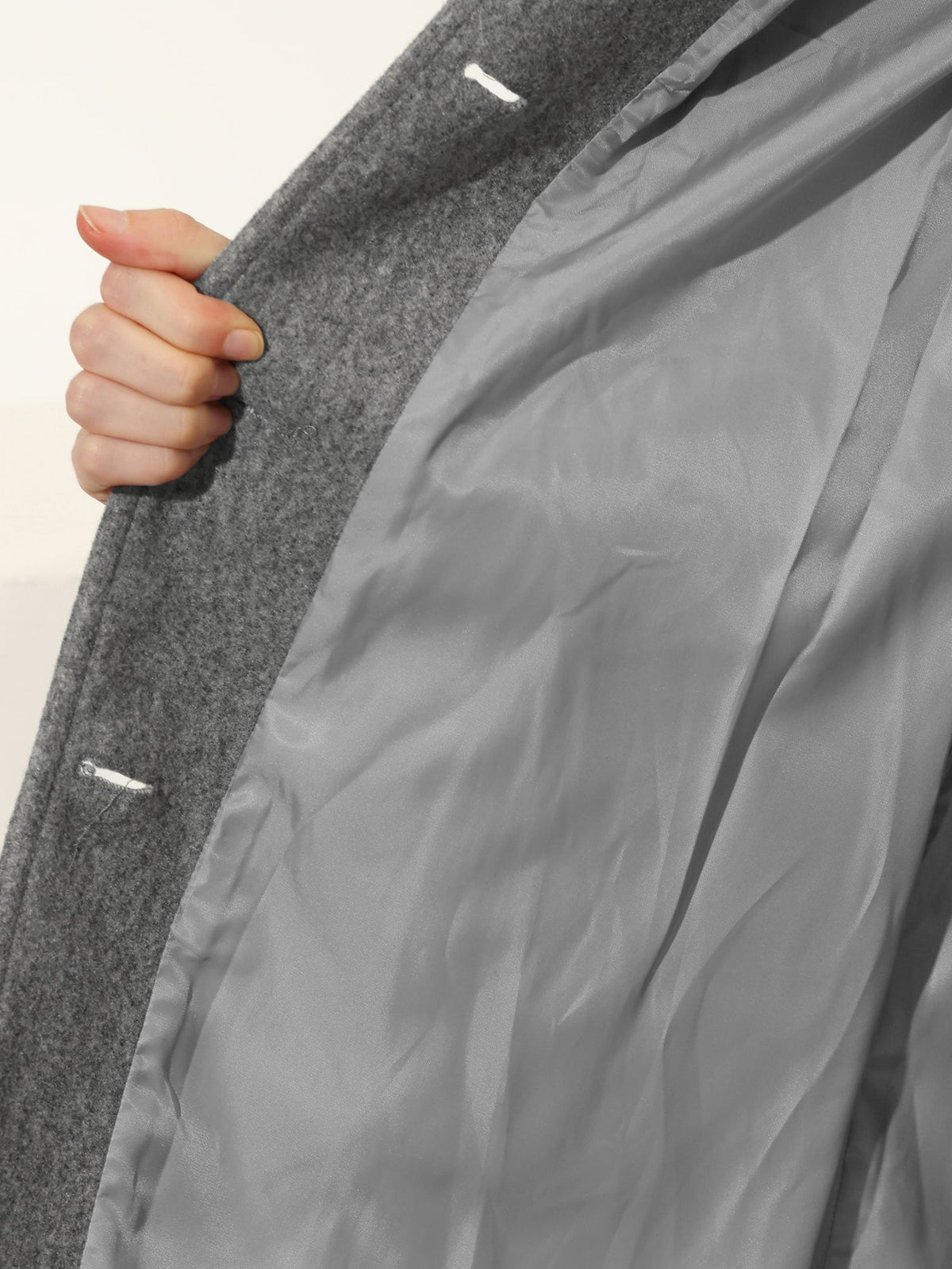 Trench coat femme d'hiver à simple boutonnage, coupe ajustée