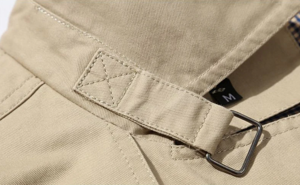 Trench homme croisé à épaulettes, coupe structurée, du S au 4XL