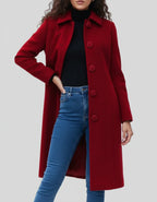 Trench d'hiver femme doublé, simple boutonnage, du S au 4XL
