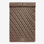 Matelas gonflable de camping à pompe à pied intégrée, 1,4 kg, kaki