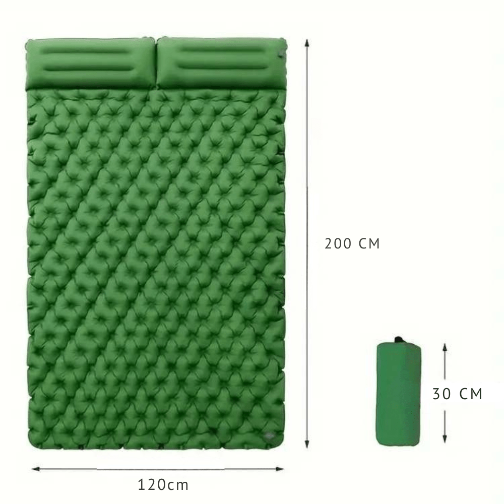 Matelas gonflable de camping à pompe à pied intégrée, 1,4 kg