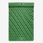 Matelas gonflable de camping à pompe à pied intégrée, 1,4 kg, vert