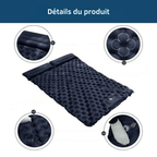 Matelas gonflable de camping à pompe à pied intégrée, 1,4 kg