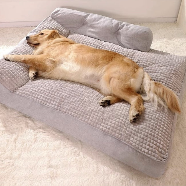 Lit pour chien à bords surélevés, housse lavable, du M au XXL