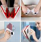Lave-vitre magnétique double face, réservoir à savon intégré