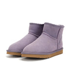 Bottines femme fourrées en peau de mouton, tige de 15 cm, violet