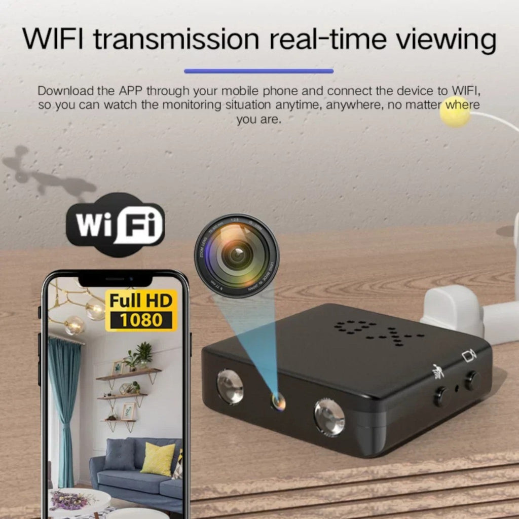 Mini caméra WiFi HD à vision nocturne, format compact