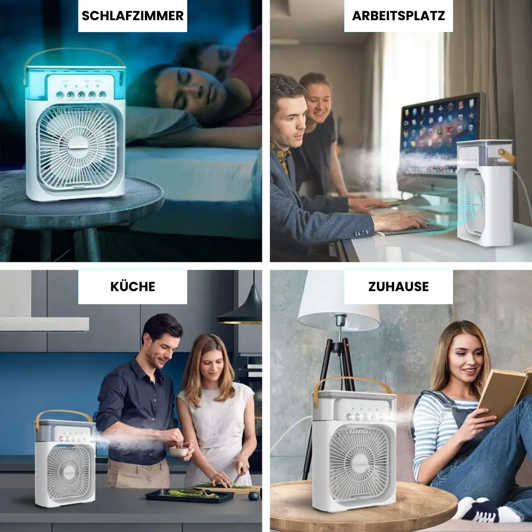 Mini climatiseur portable à eau, rechargeable USB, 4 coloris