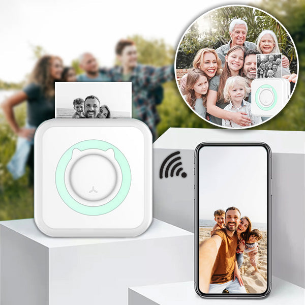 Mini imprimante thermique Bluetooth pour smartphone, sans encre